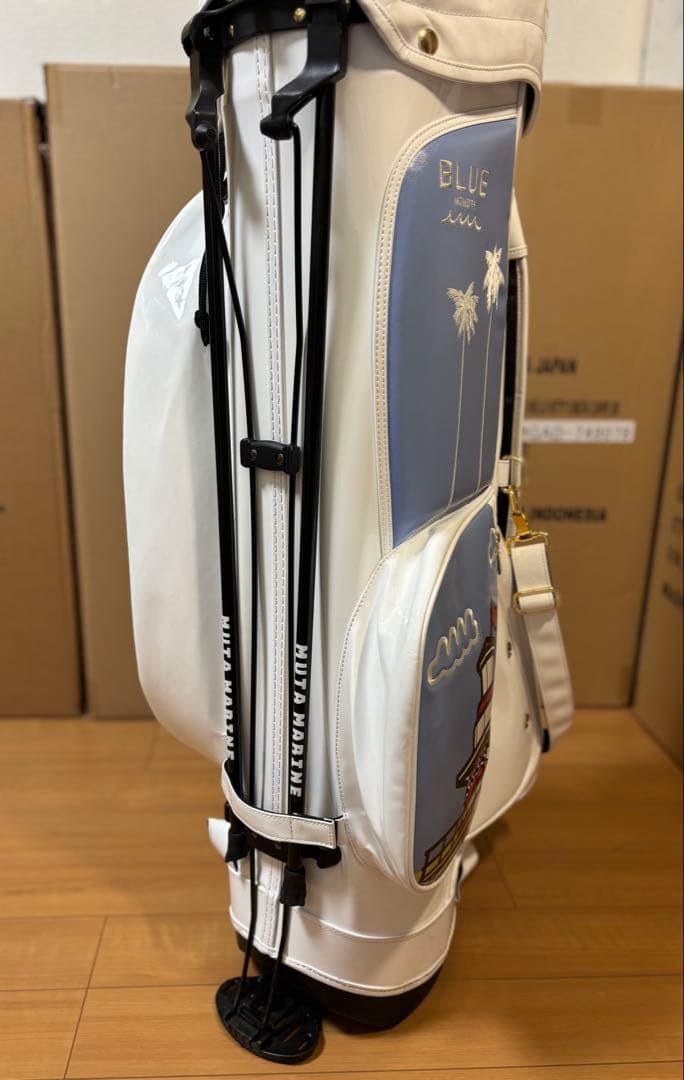 muta MARIN ムータマリン エナメル スタンドキャディバッグ 灯台 美品
