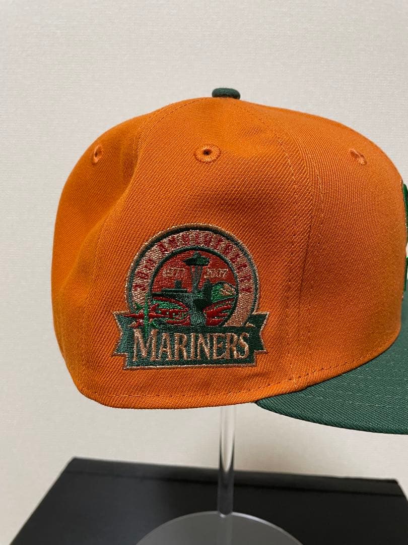 ニューエラ　59fifty マリナーズ キャップ オレンジ グリーン 7 1/2