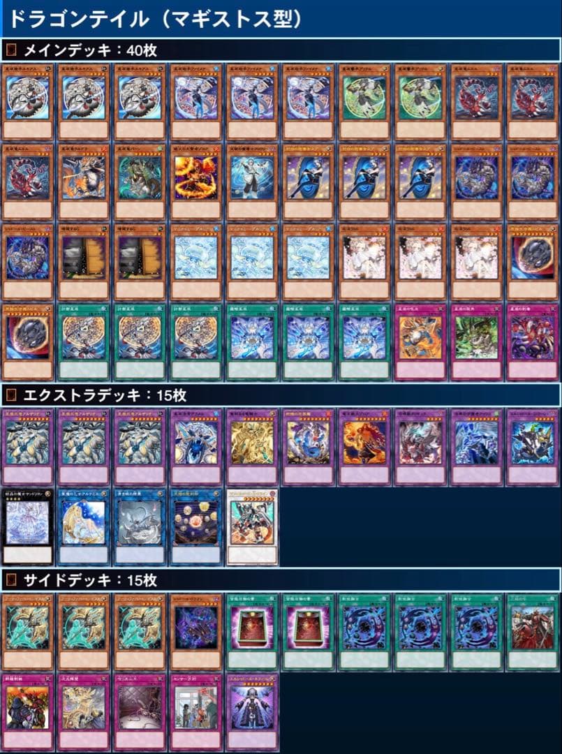 【遊戯王】マギストスドラゴンテイル　デッキセット（スリーブ付き）【本格構築】