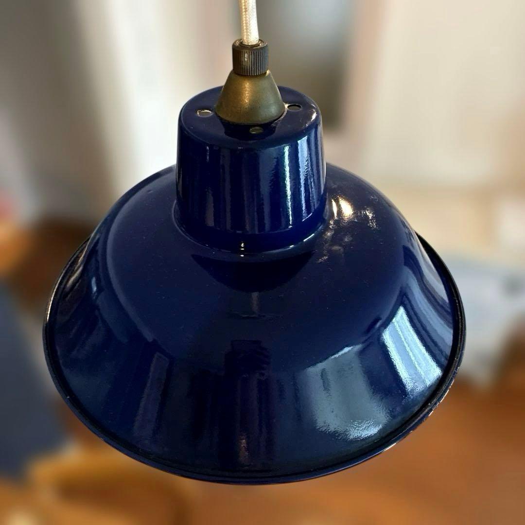 限定【IDEE】PORCELAIN ENAMELED IRON LAMPNAVY