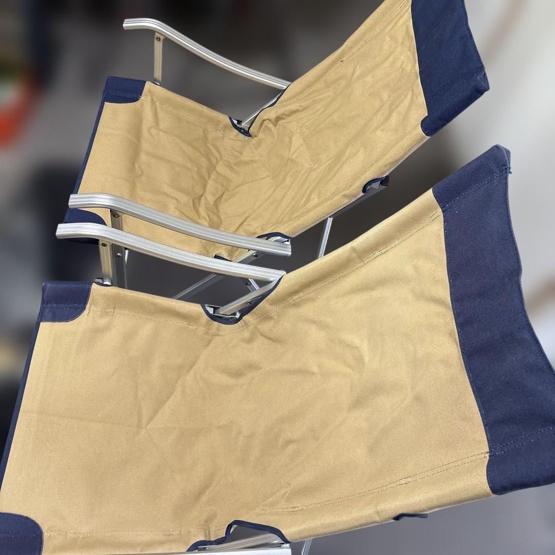 ADIRONDACK アウトドアチェア 2脚セット ベージュ ネイビー
