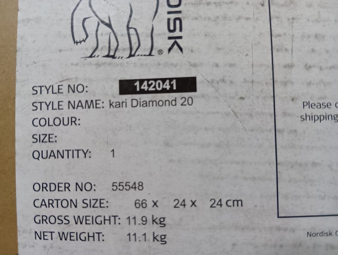 Nordisk Kari Diamond 20 ノルディスク　2022