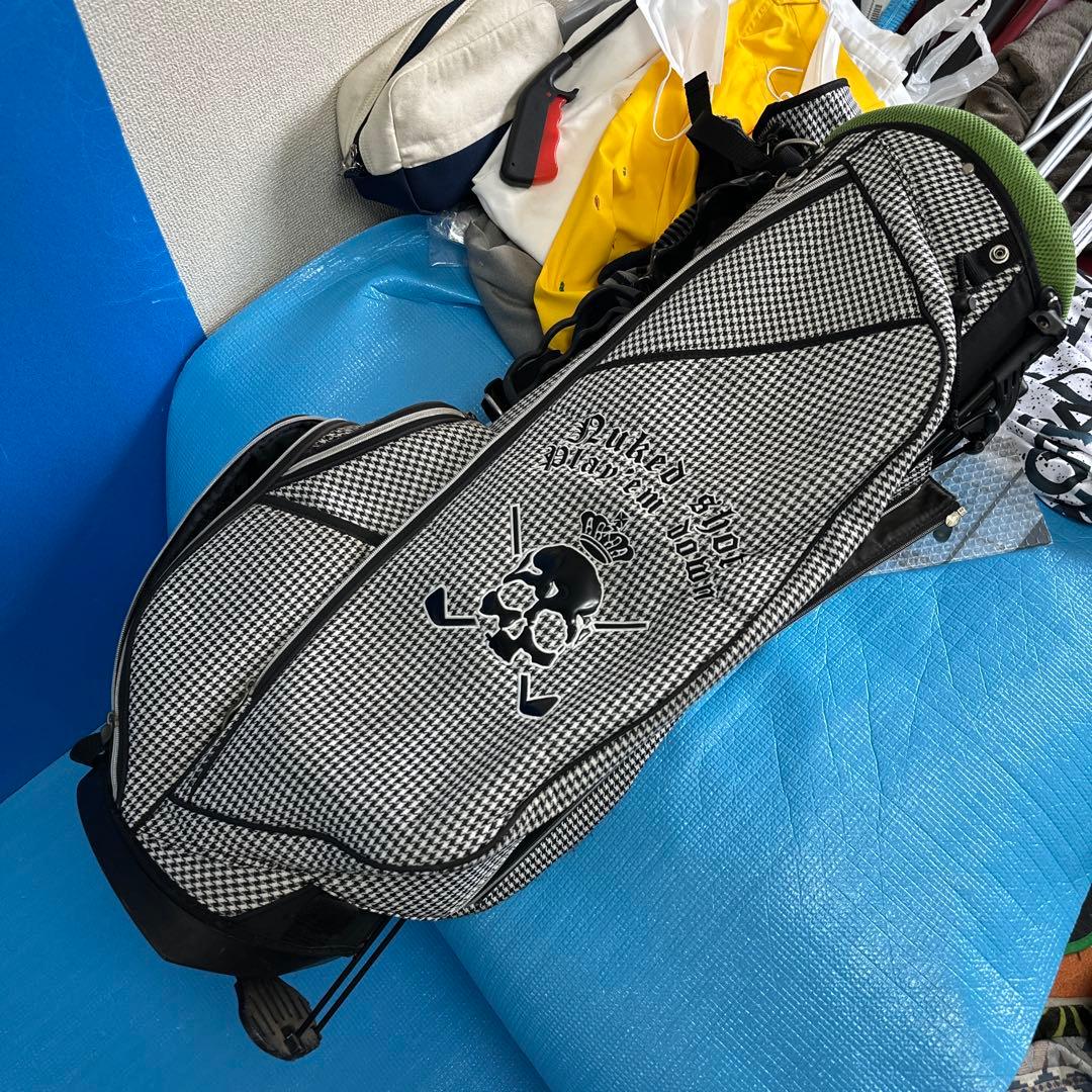 SRIXONチェック柄スカルデザインゴルフバッグ