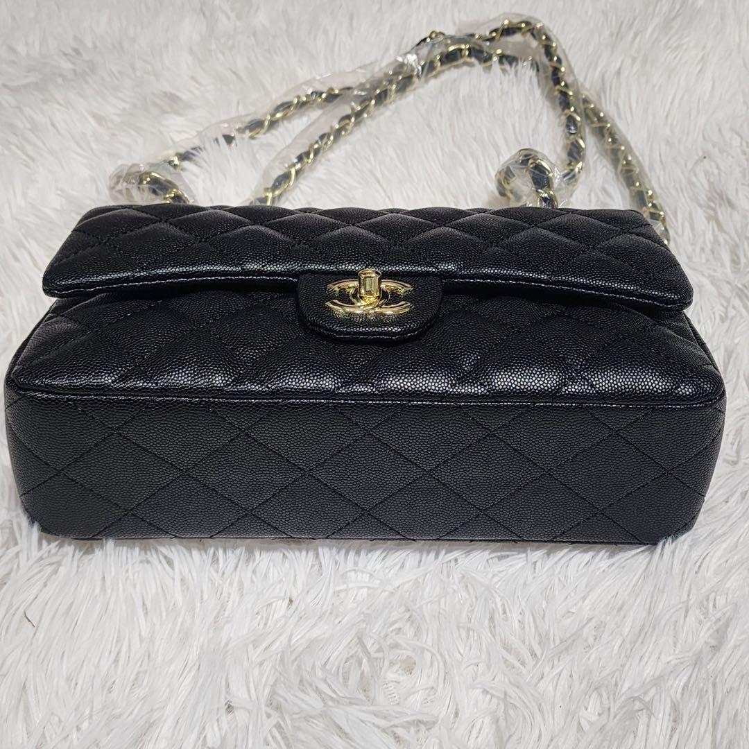 m*2様 再出品　CHANEL　ショルダーバッグ　キャビア　キルティング　黒
