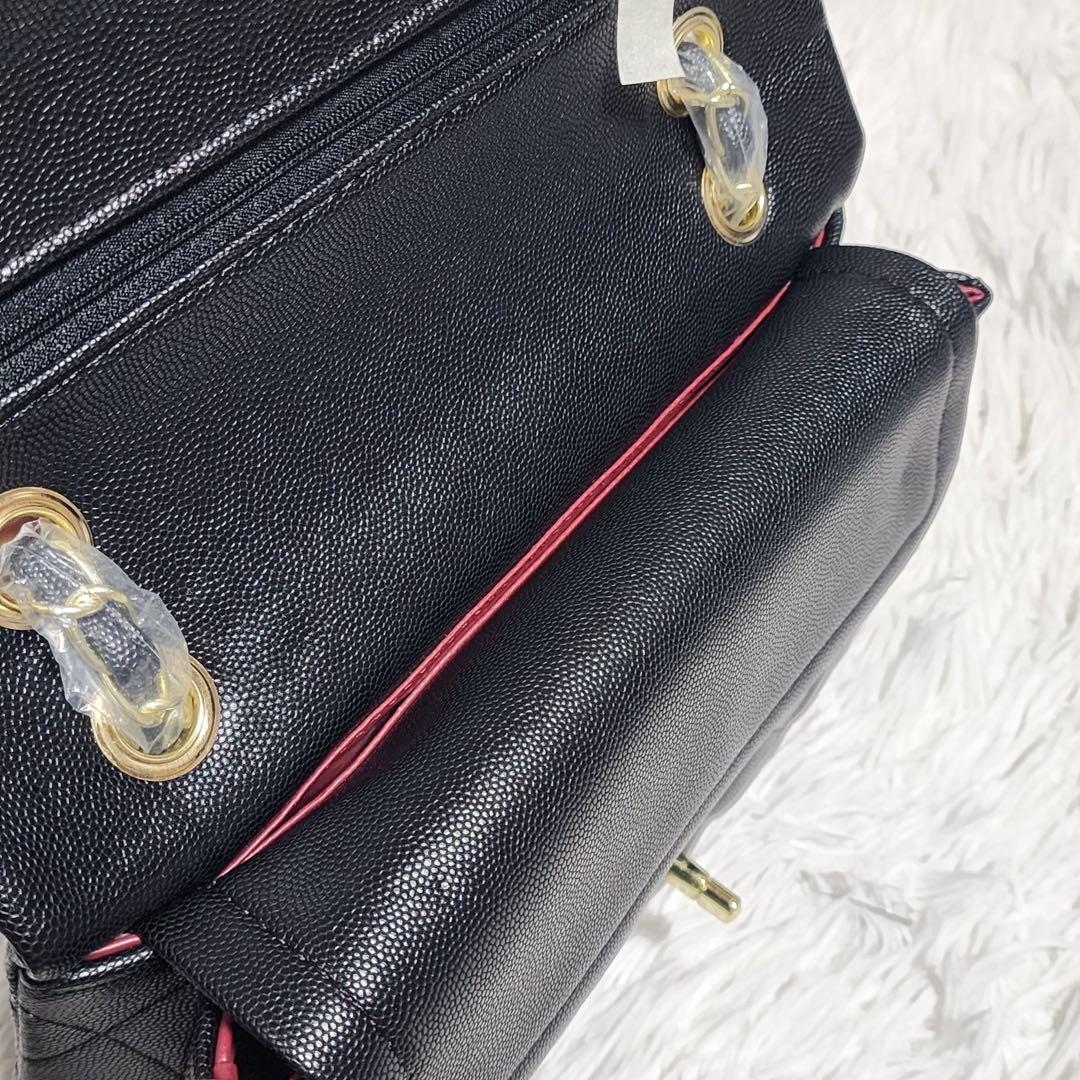 m*2様 再出品　CHANEL　ショルダーバッグ　キャビア　キルティング　黒
