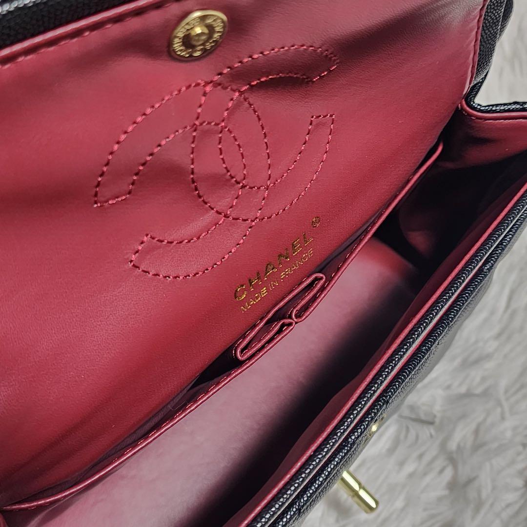 m*2様 再出品　CHANEL　ショルダーバッグ　キャビア　キルティング　黒