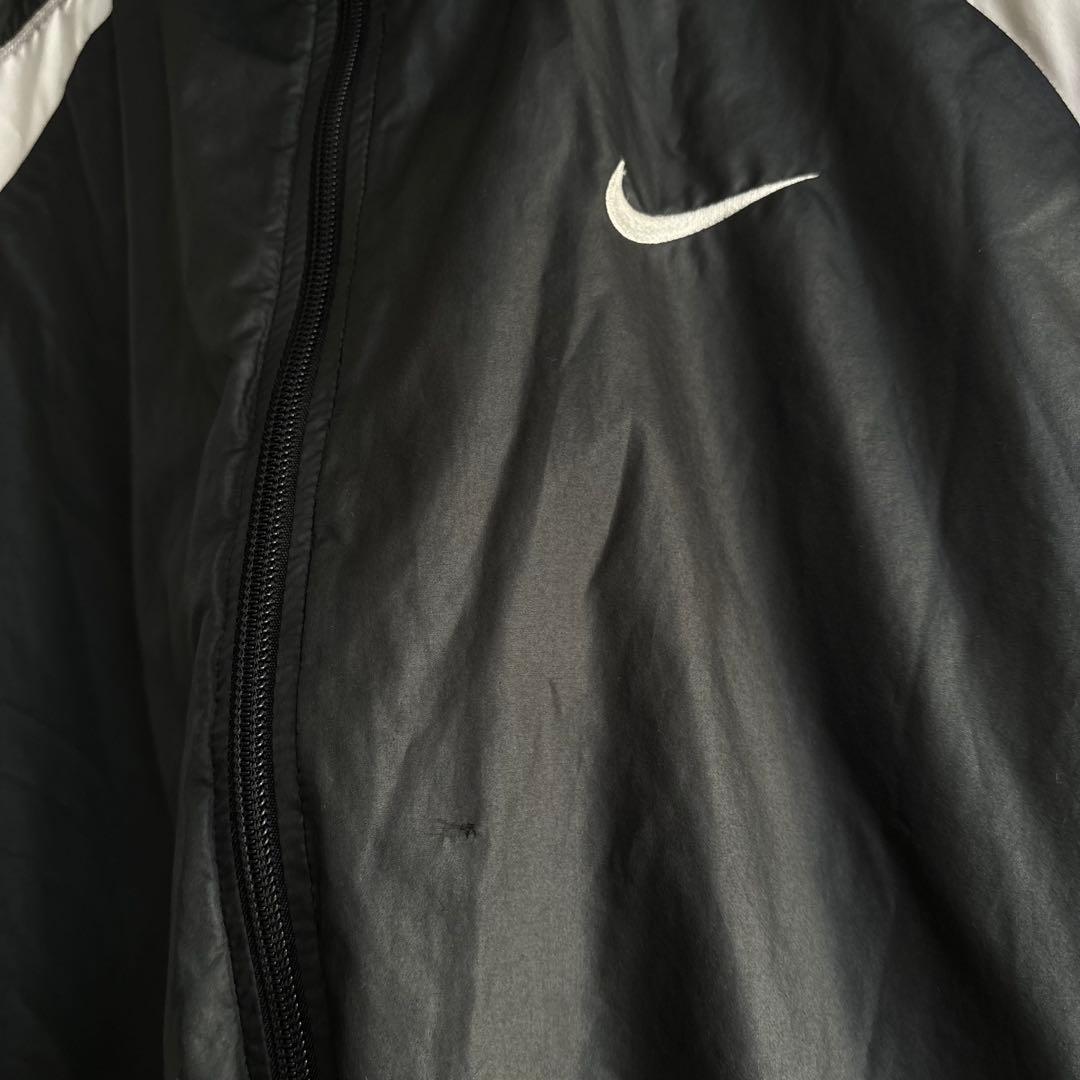 ナイキ NIKE ナイロンジャケット 上下セット L 黒白 セットアップ 汚れ