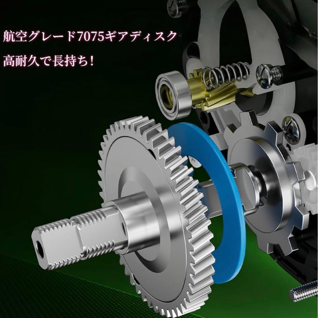ベイトリール DC電子ブレーキ搭載 防バックラッシュ 7.2：1 ドラグ力6kg