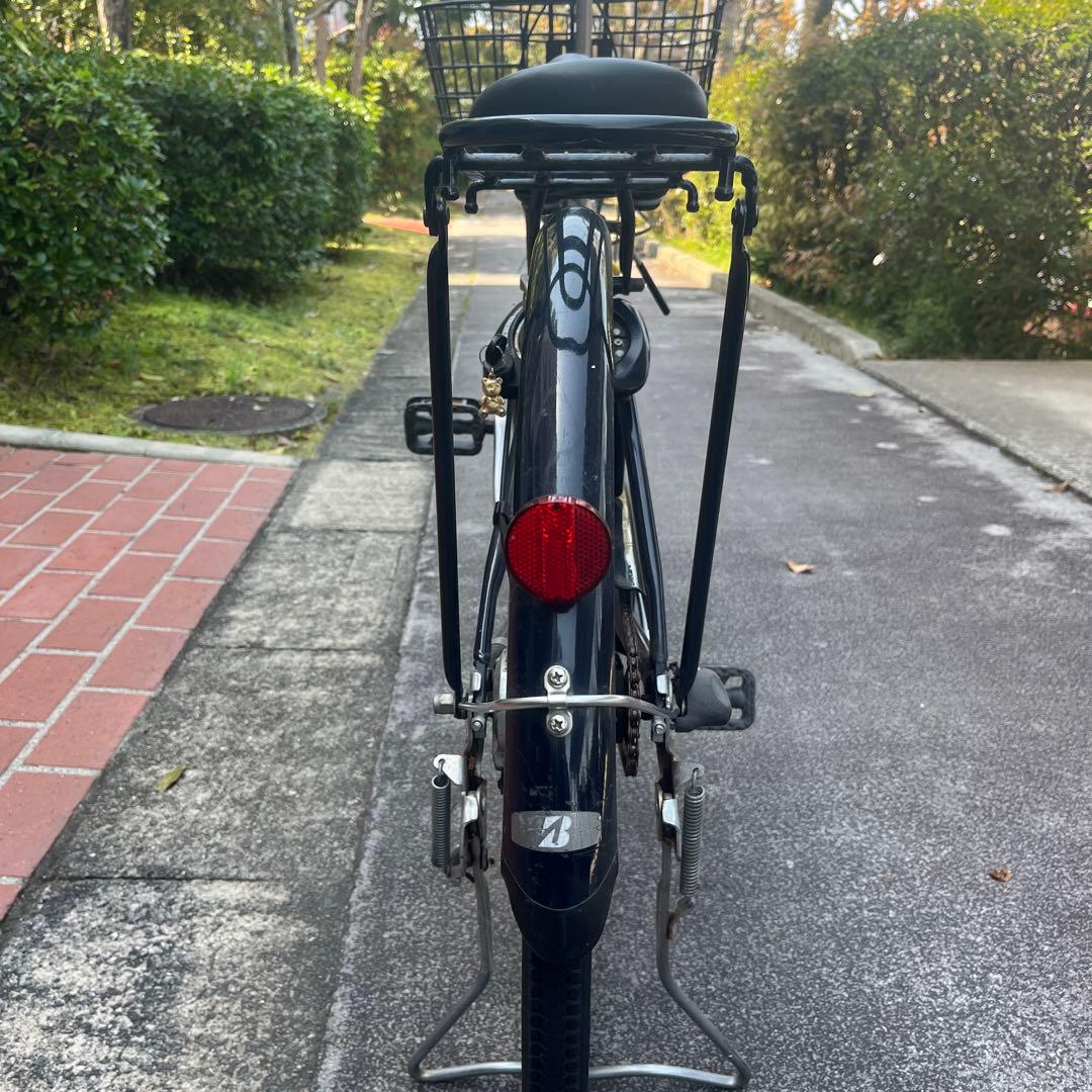 電動アシスト自転車 黒 前カゴ付き