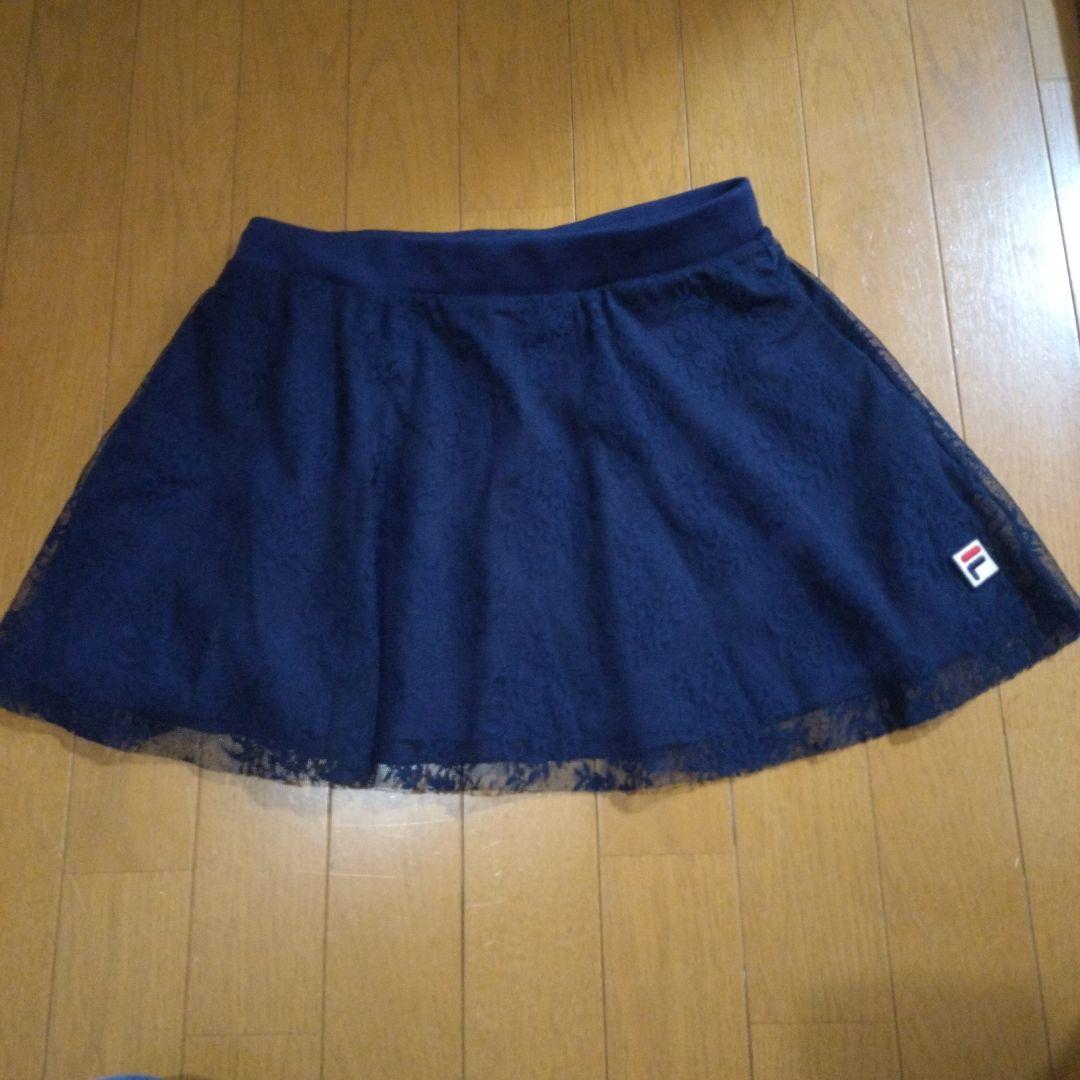 FILA ネイビー レーススカート付きトップス Mサイズ