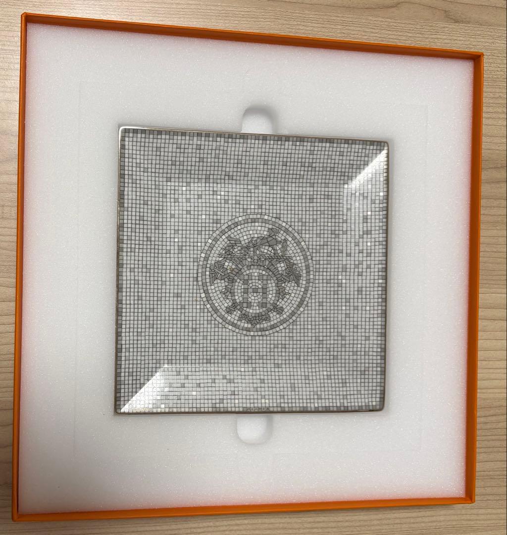 HERMES モザイクデザイン 四角皿