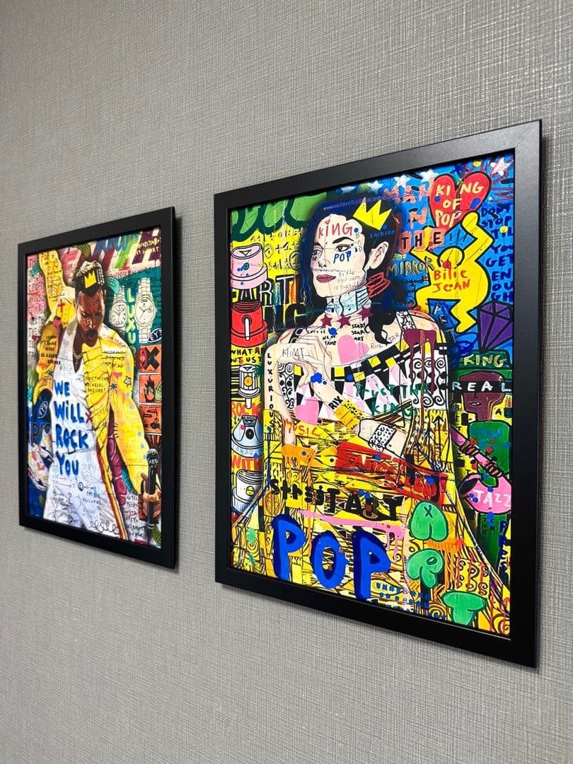 No.293フレーム付きキャンバスアート マイケルジャクソン　クイーン　絵画