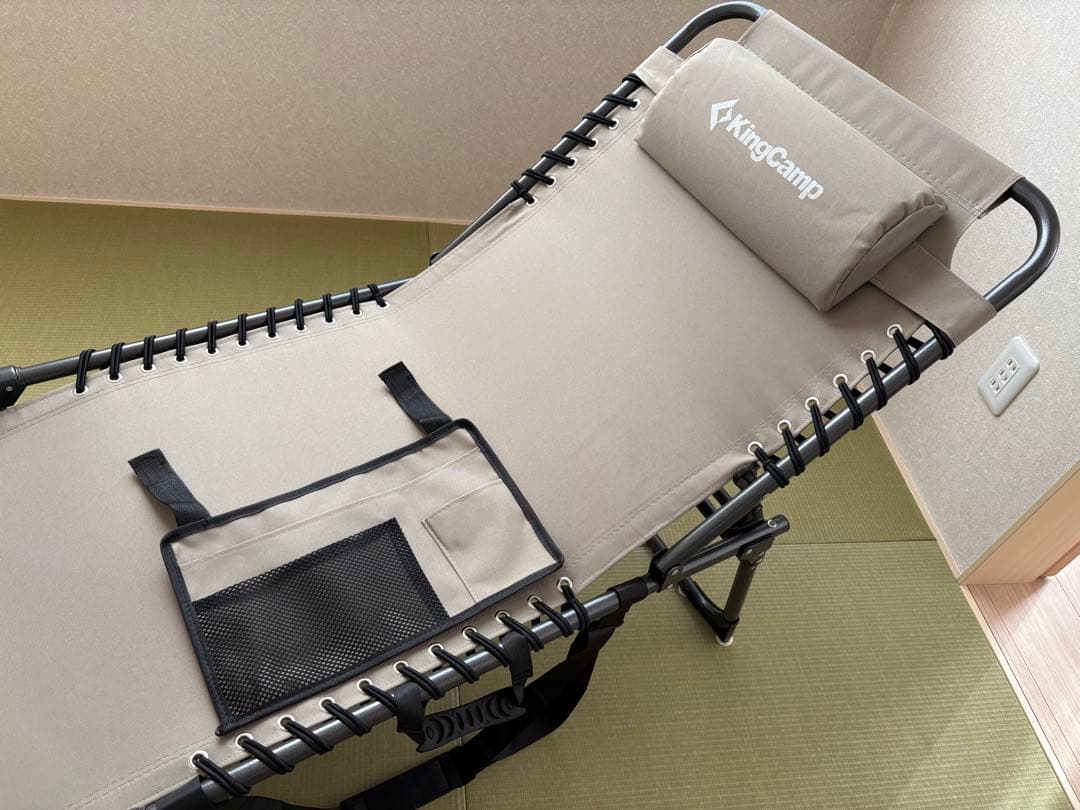Kingcamp 折りたたみ式ベッド ベージュ 大人用