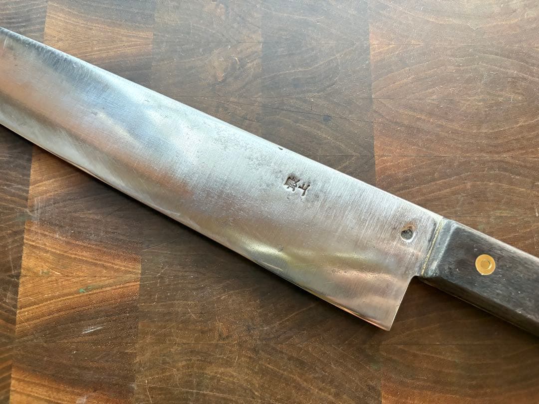 正本　最上　切付　牛刀　300mm 尺　包丁　洋包丁　研ぎ済　鋼