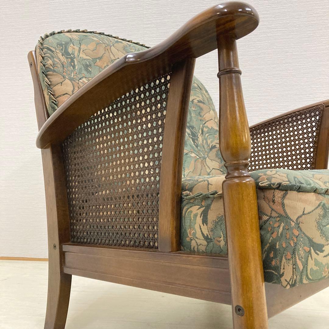 【カリモク】コロニアル　一人掛けソファ　シングルソファ　椅子