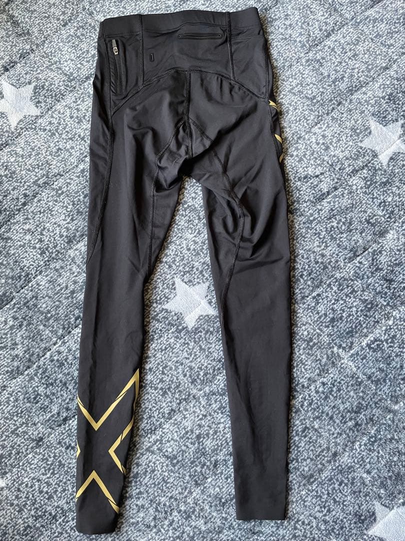 2XU メンズ タイツ XS ブラック/ゴールド