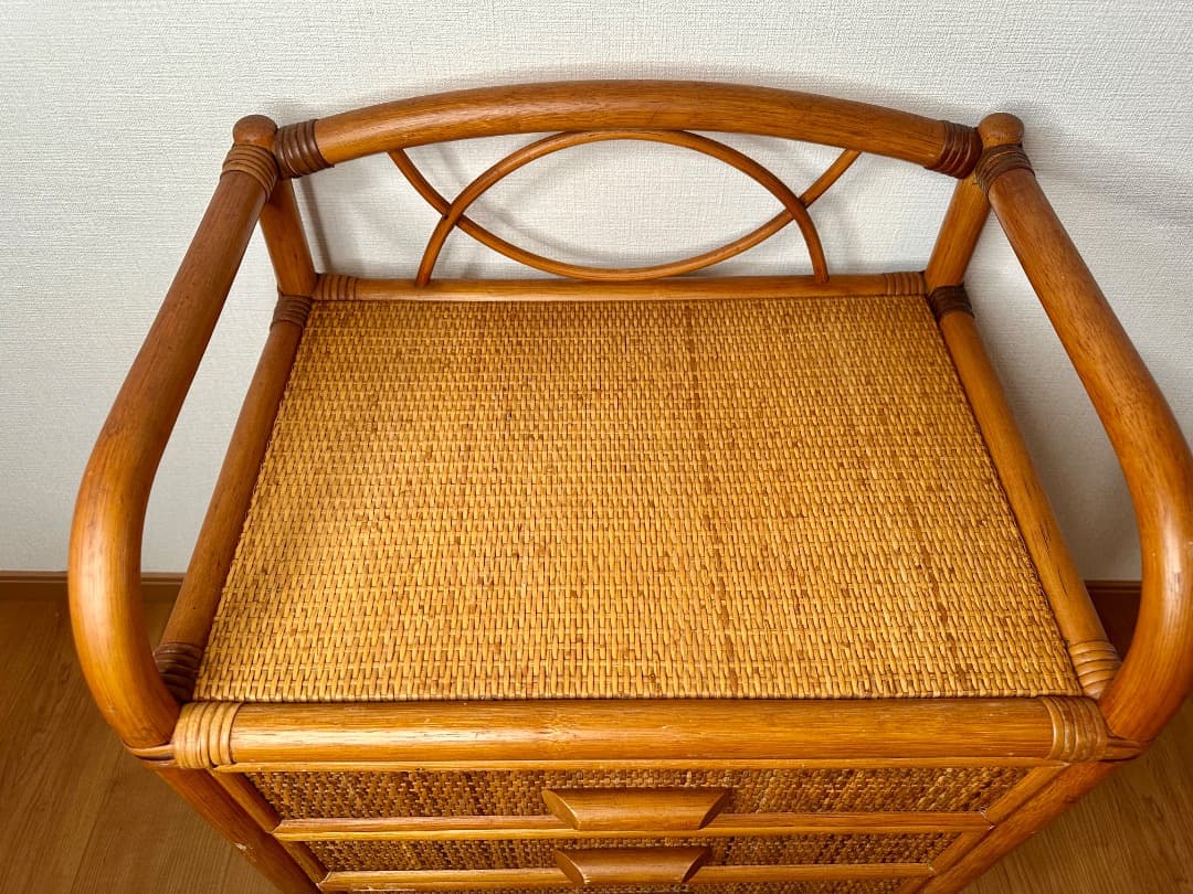 ラタンチェスト 4段 籐家具 天然素材