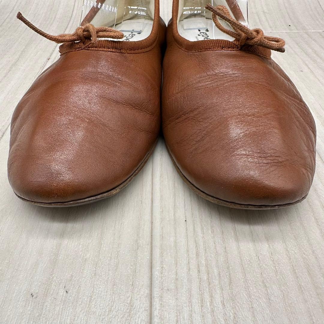 【repetto】 レペット バレエシューズ フラットシューズ レザー ブラウン