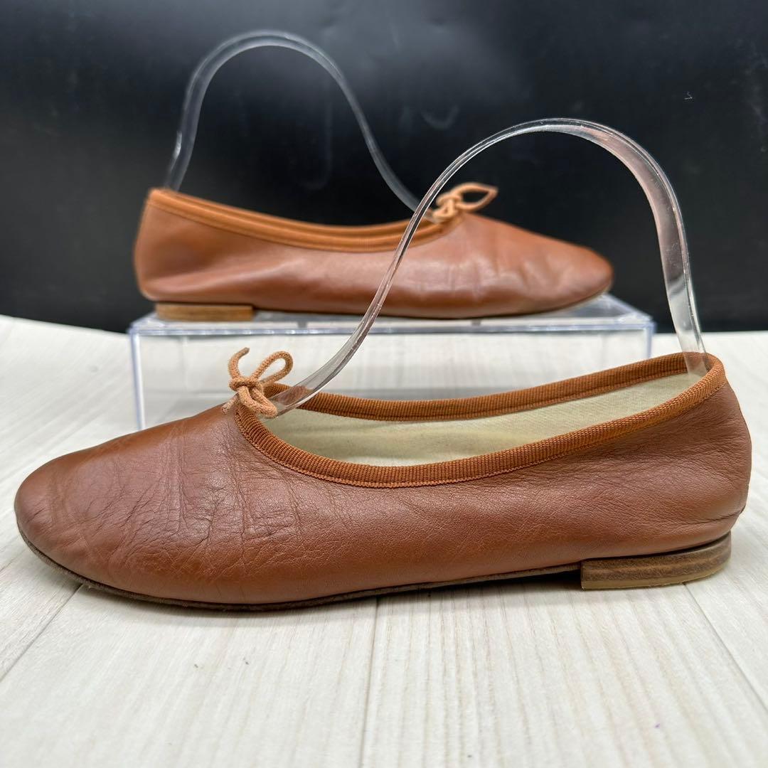 【repetto】 レペット バレエシューズ フラットシューズ レザー ブラウン