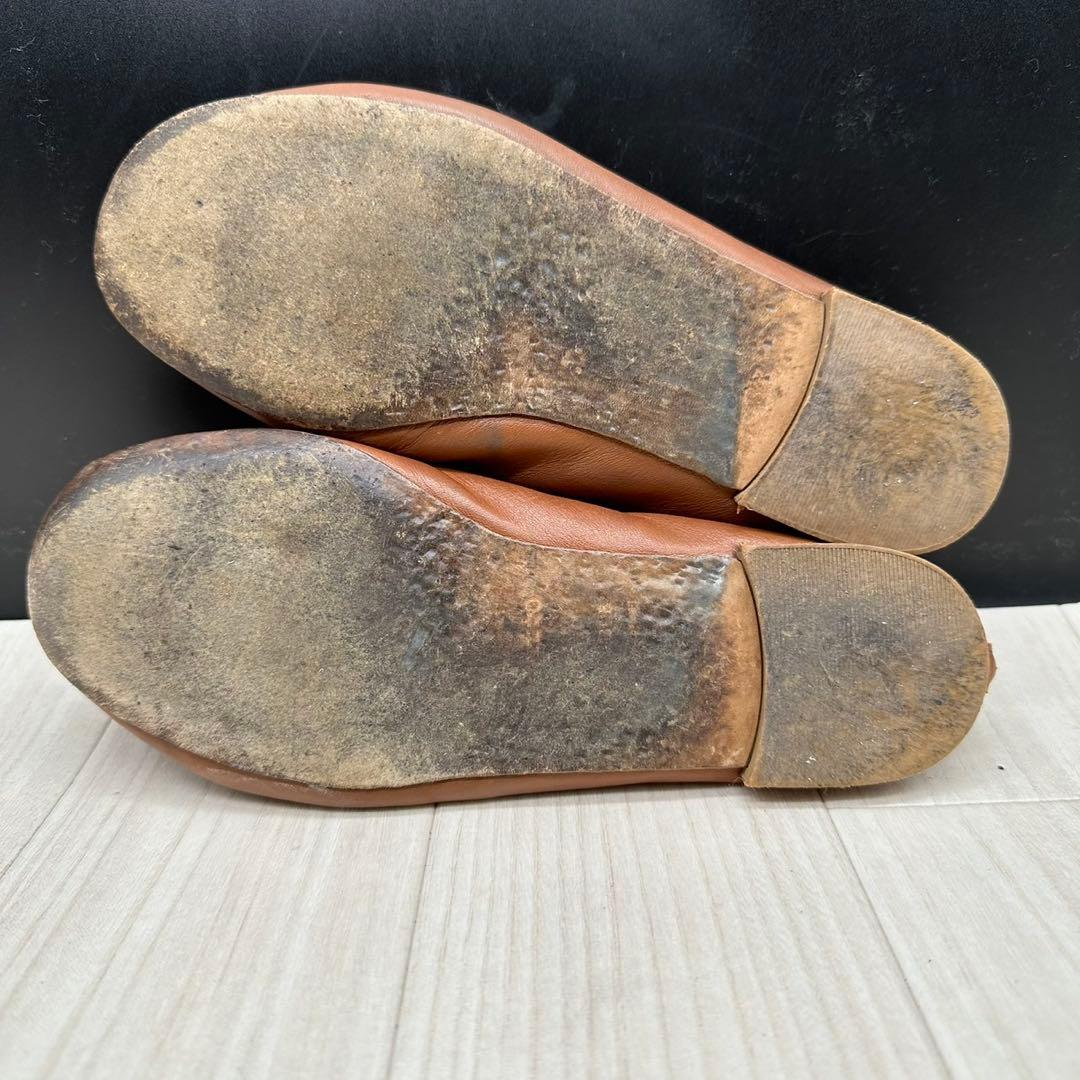 【repetto】 レペット バレエシューズ フラットシューズ レザー ブラウン