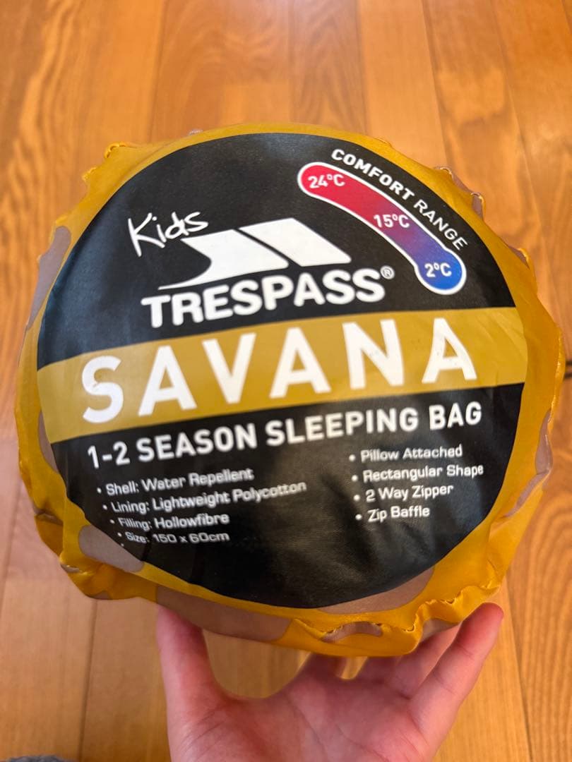 アウトドア寝具 Kids TRESPASS SAVANA SLEEPING BAG