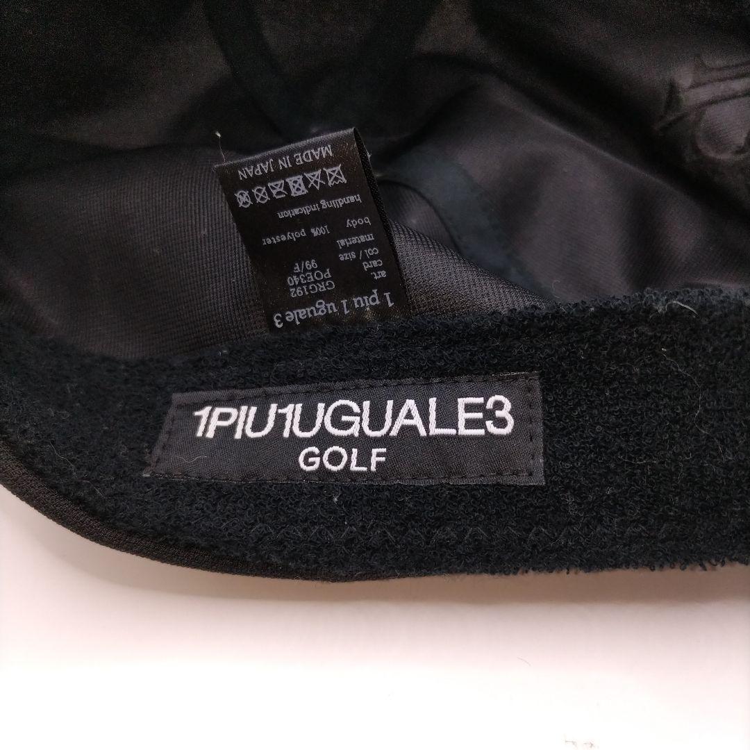 1PIU1UGUALE3 GOLF キャップ ブラックウノピュウノウグァーレトレ