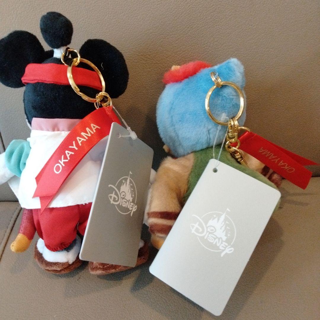 岡山イオン　ディズニーストア　ドナルド・ミッキー　セット　ぬいぐるみキーチェーン
