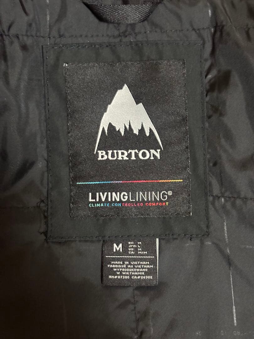 BURTON ブラック スノーボードウェア Mサイズ