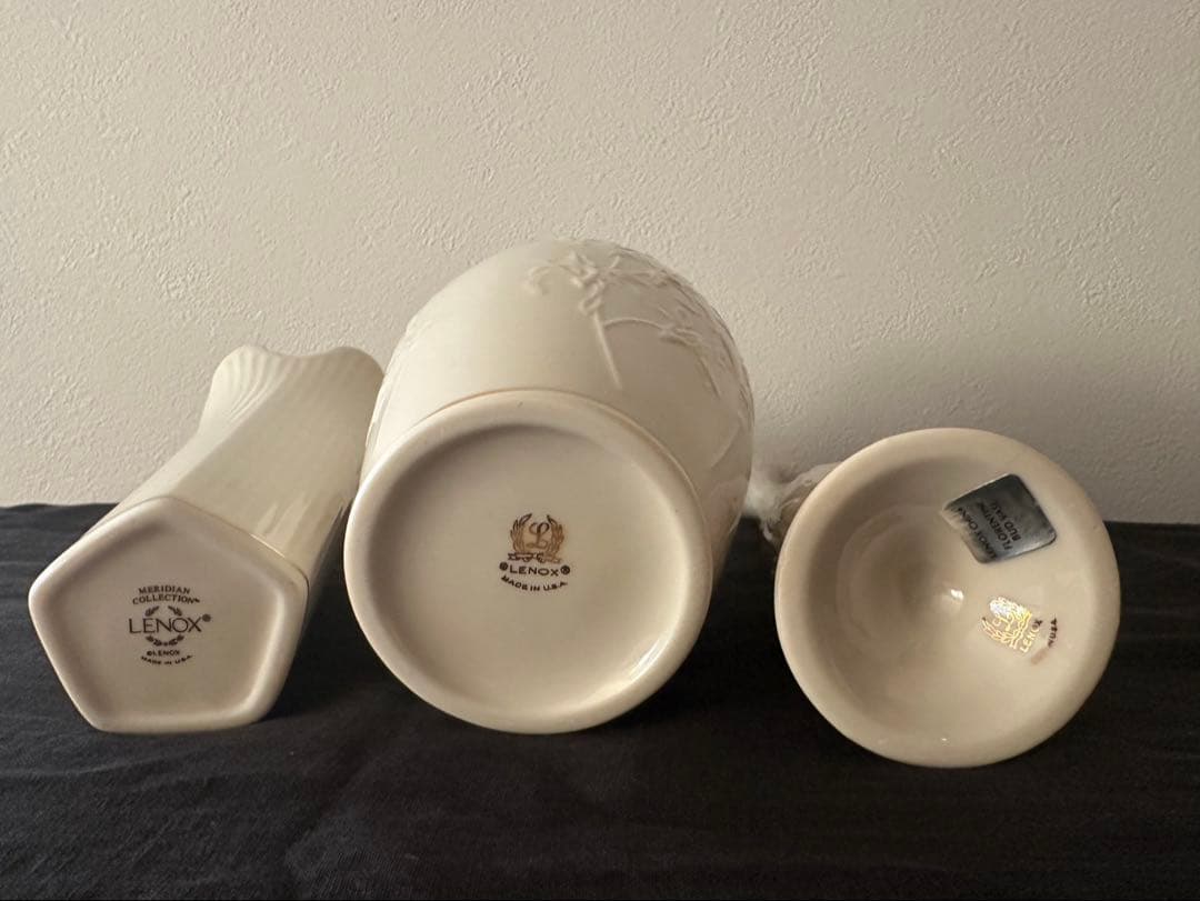 LENOX レノックス　フラワーベース3セット　花瓶　24k金彩