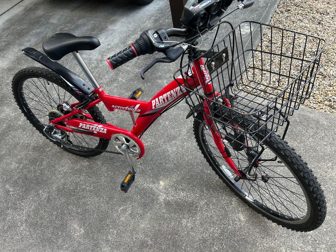 24インチ男の子自転車 レッド