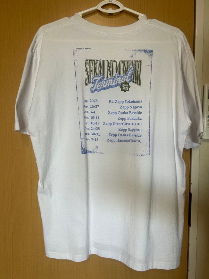 SEKAI NO OWARI Terminal ツアーTシャツ　ホワイト