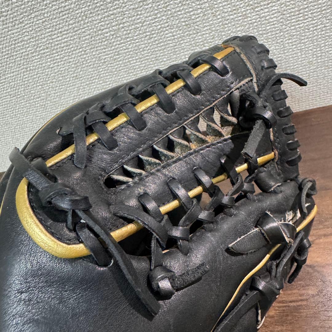 Wilson ウィルソン　オールラウンド　グローブ 軟式 黒×金 土手紐抜