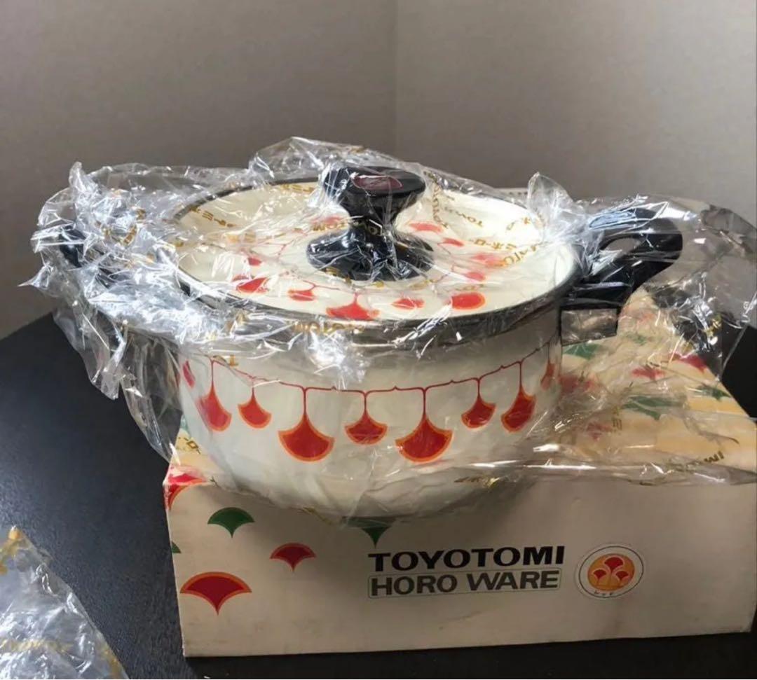 未使用　昭和レトロ　デッドストック　トヨトミ　ホーローウェア　ハミングクック