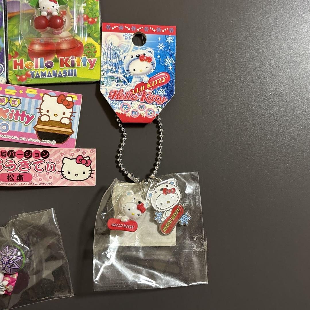 【新品未開封】 キティ　ご当地ストラップ　キーホルダー　根付　7個　レトロ