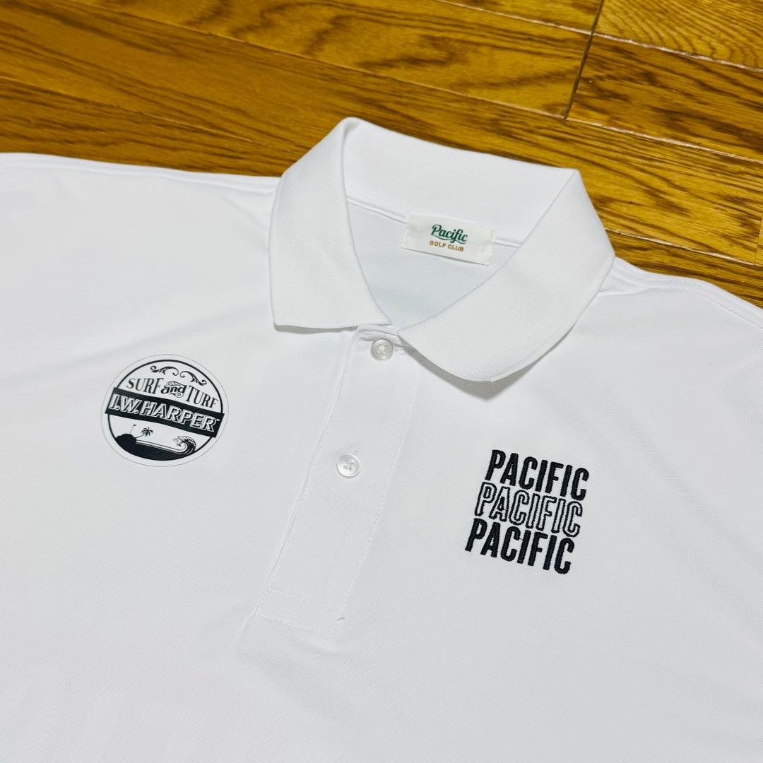 【美品】PACIFIC GOLF CLUB ポロシャツ ホワイト　Mサイズ