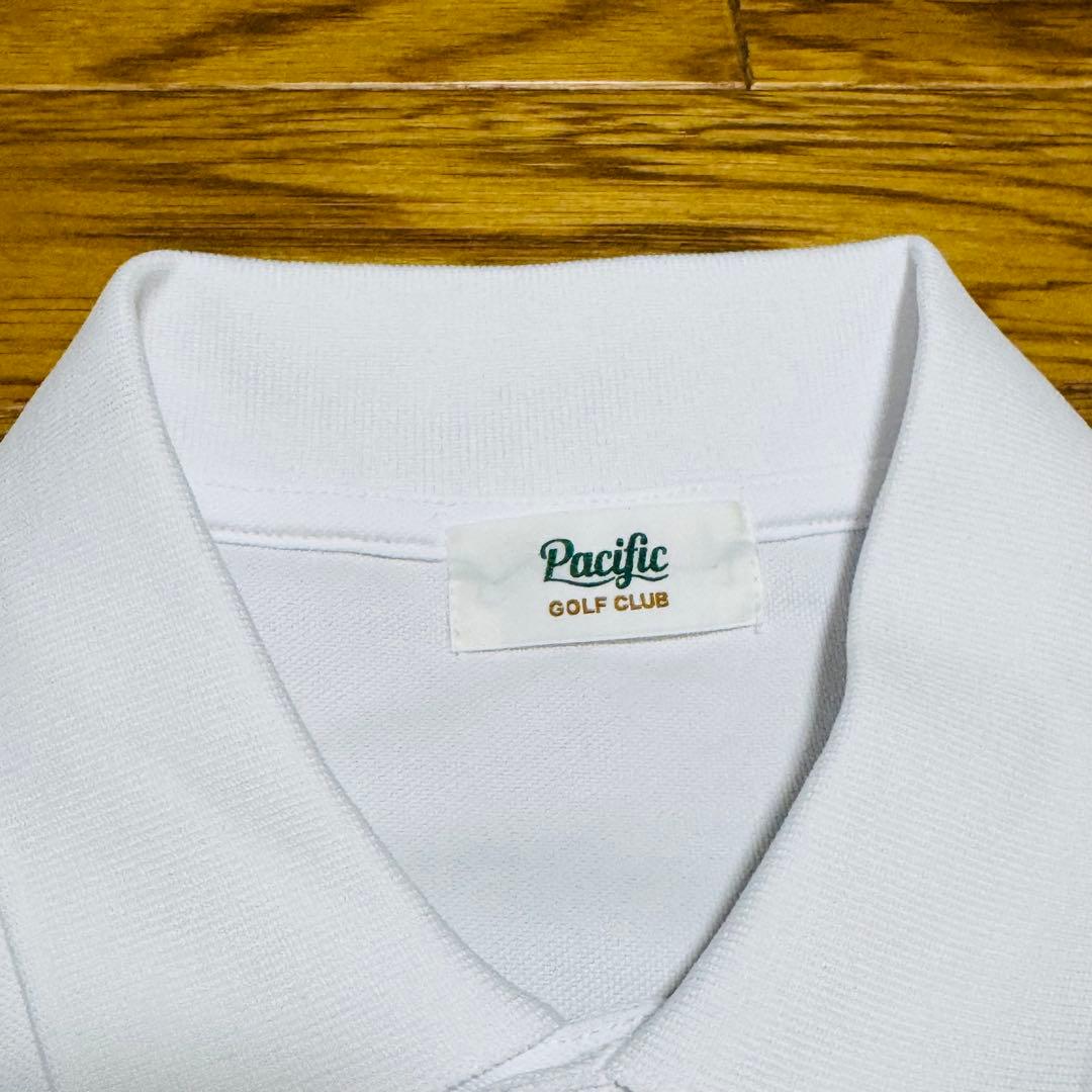 【美品】PACIFIC GOLF CLUB ポロシャツ ホワイト　Mサイズ