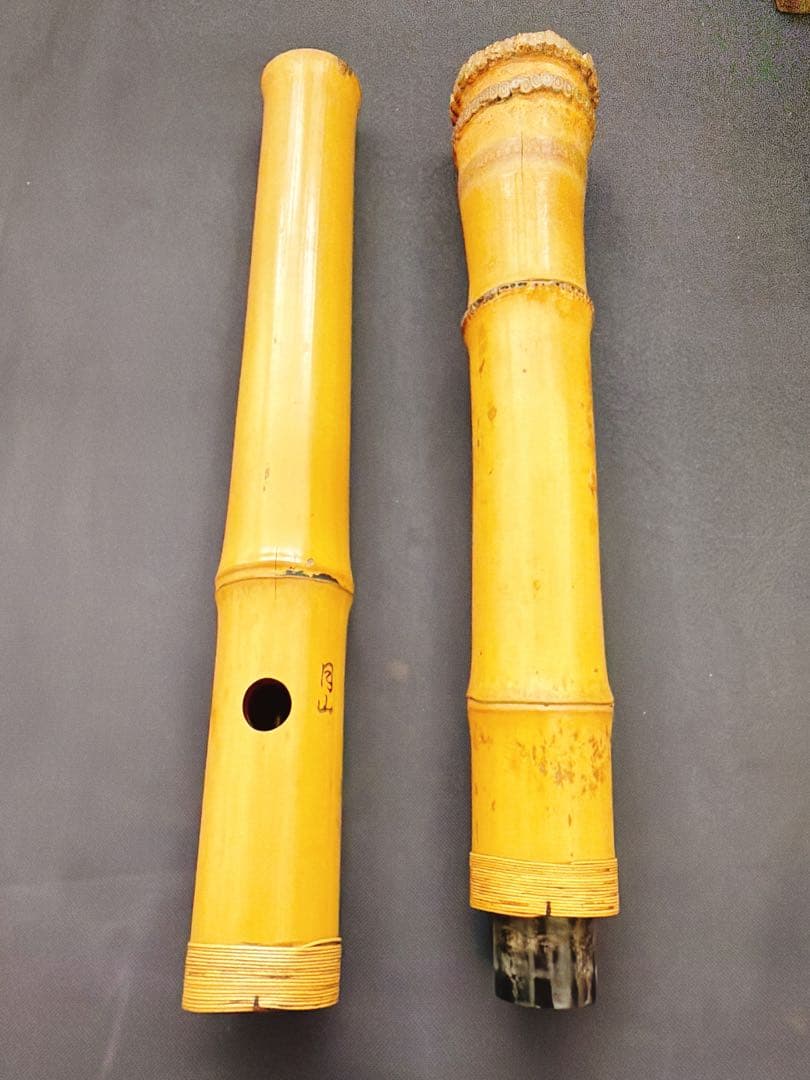 和楽器 尺八 竹製 5穴 専用ケース付き 竹製
