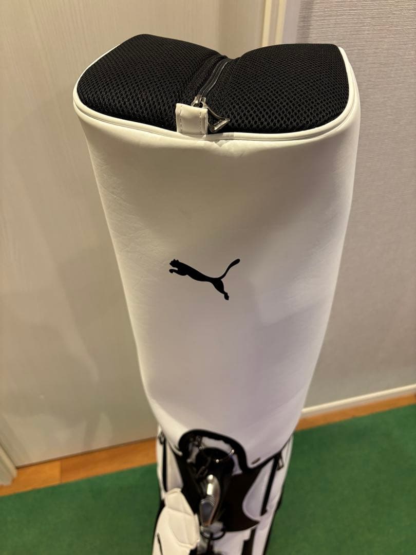 【美品】PUMA プーマ キャディバッグ ホワイト/ブラック