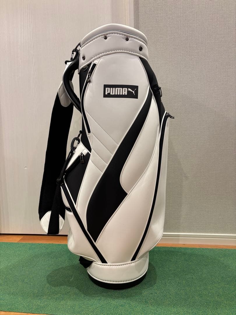 【美品】PUMA プーマ キャディバッグ ホワイト/ブラック