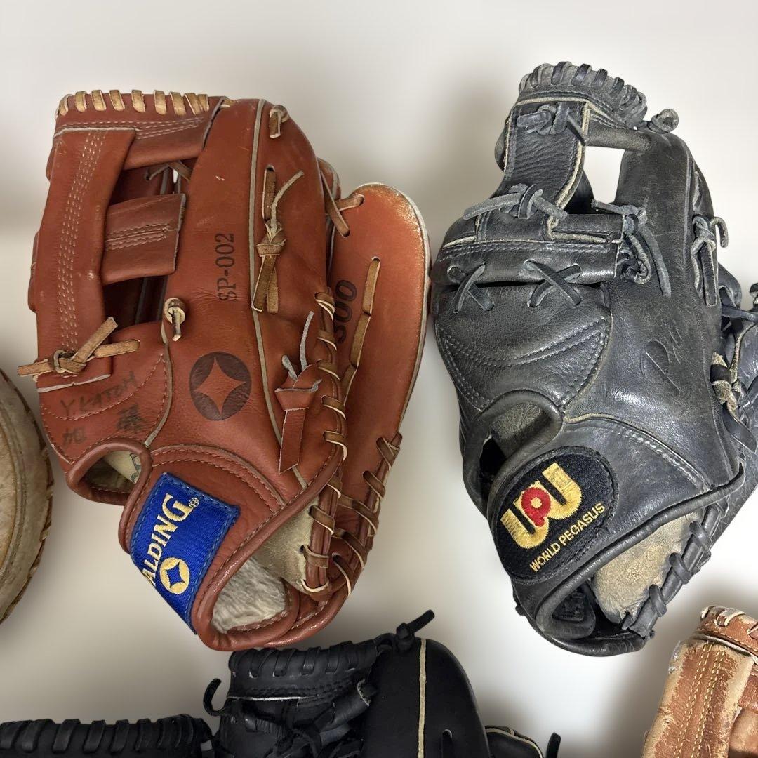 野球　グローブ　まとめ売り　7個