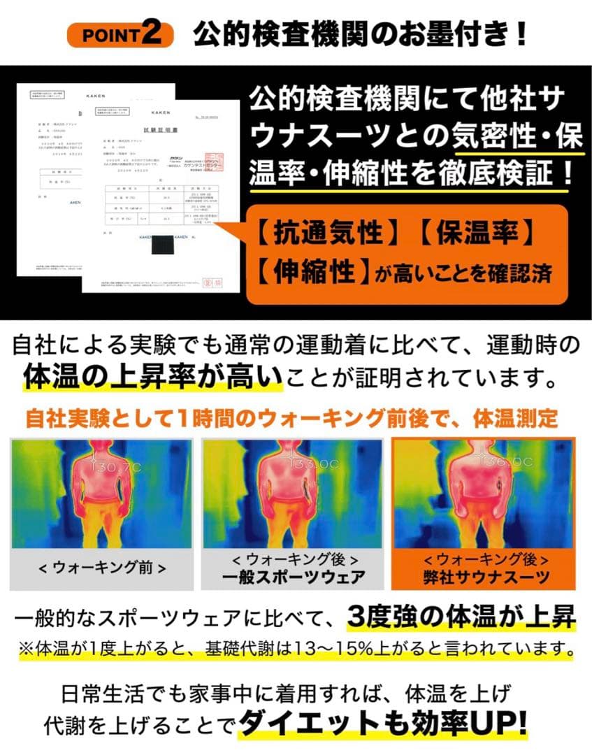 新品未開封 h&yo 男女共用サウナスーツ XLサイズ 上下セット