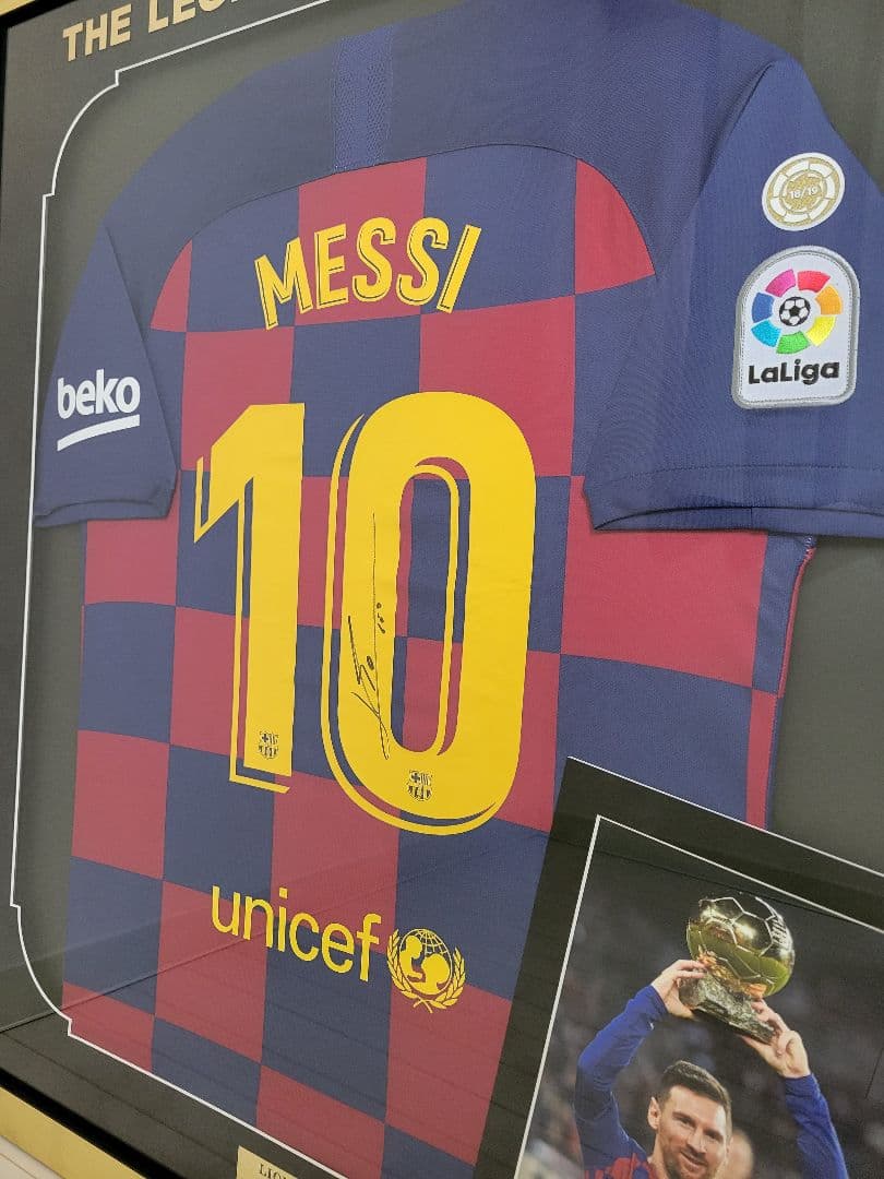 メッシ バルセロナ サイン ユニフォーム THE DUGOUT messi 正規
