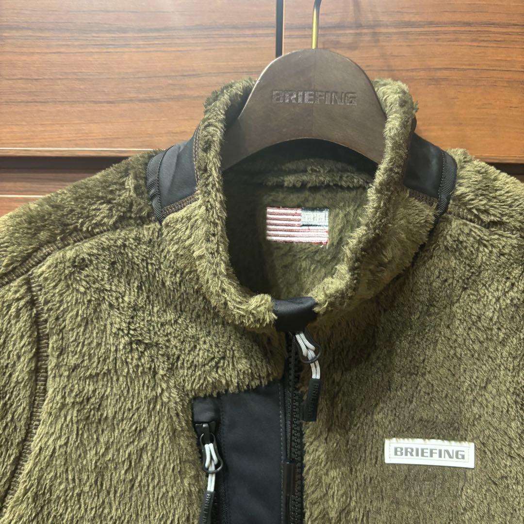 BRIEFING GOLF ボアフリース　カーキ　レディース　S