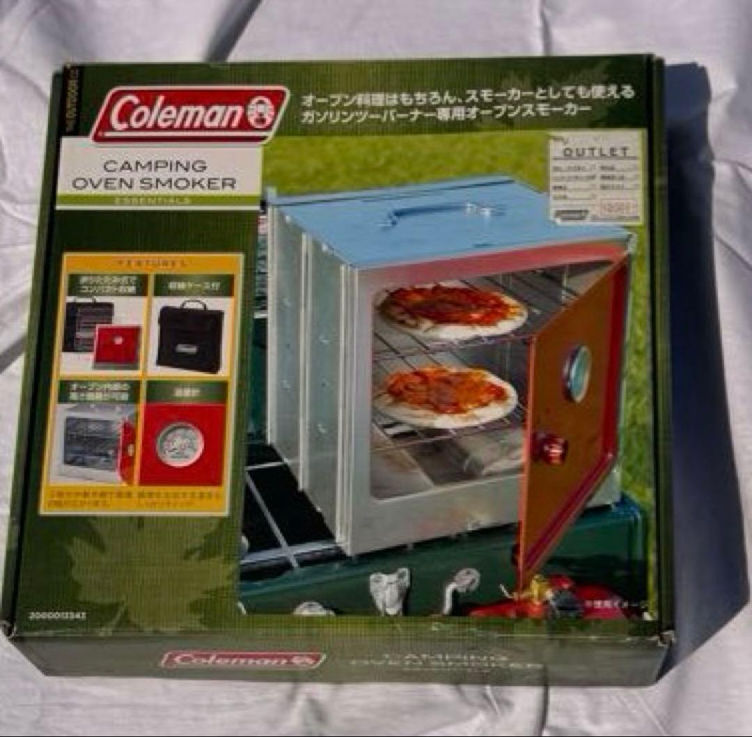【未使用品】コールマン キャンピングオーブンスモーカー 収納ケース付 燻製対応