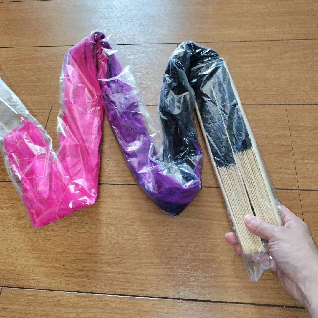 【新品】ファンベール両手1セット★高級100%シルク★黒紫ピンク