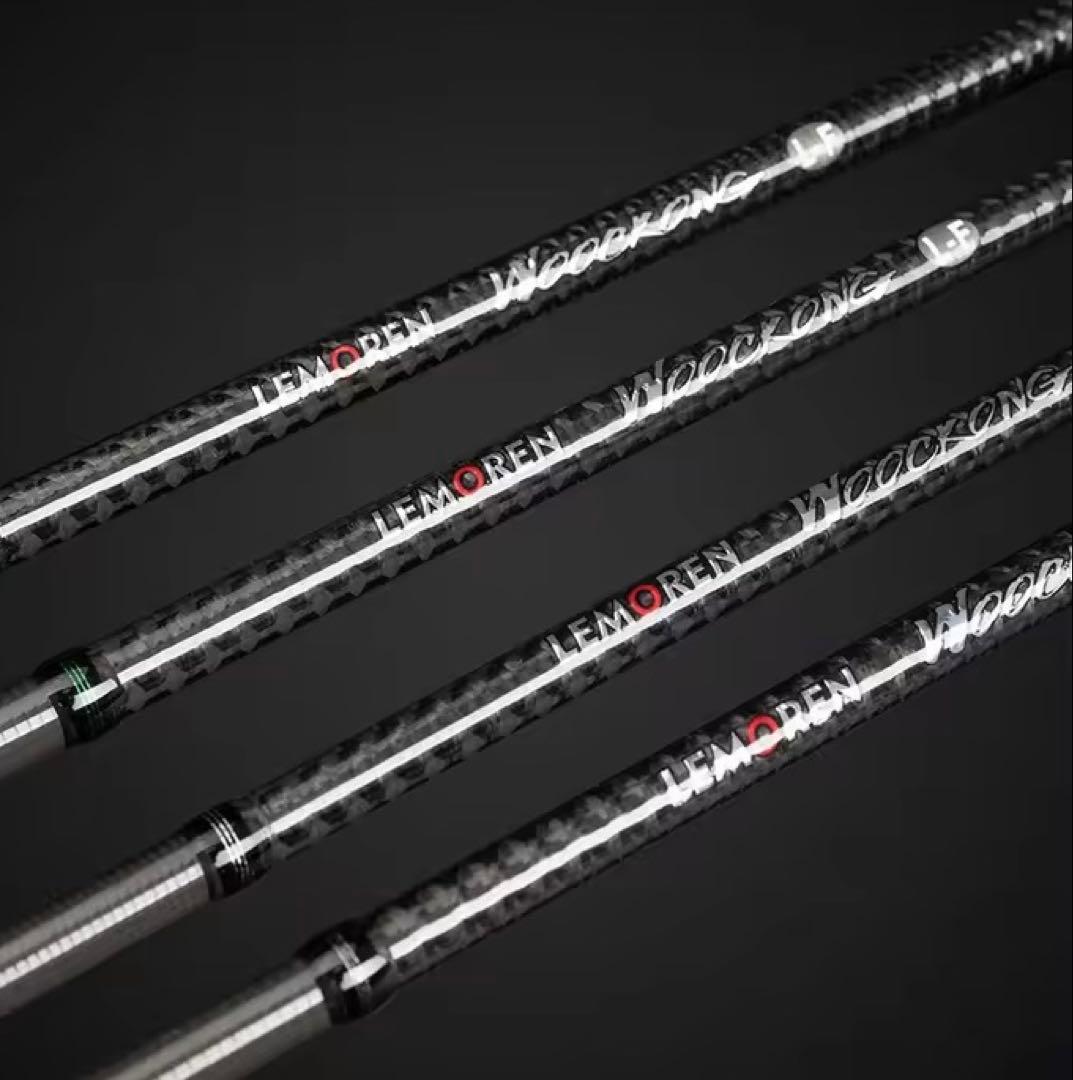 超軽量　カーボンロッド　スピニングロッド　S602L バスロッド　ウッドグリップ
