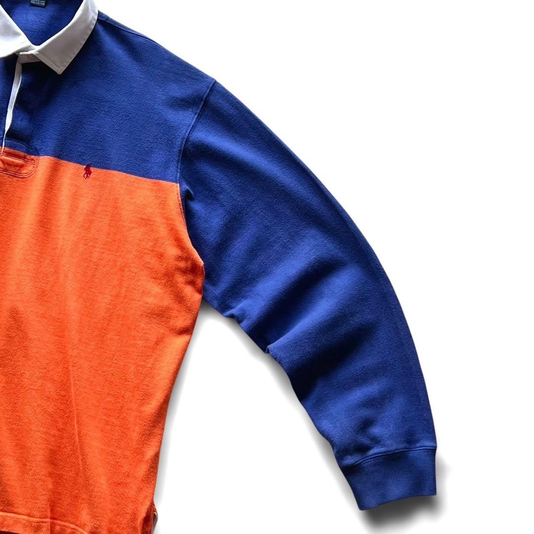 90's Polo Ralph Lauren バイカラー ラガーシャツ/ L