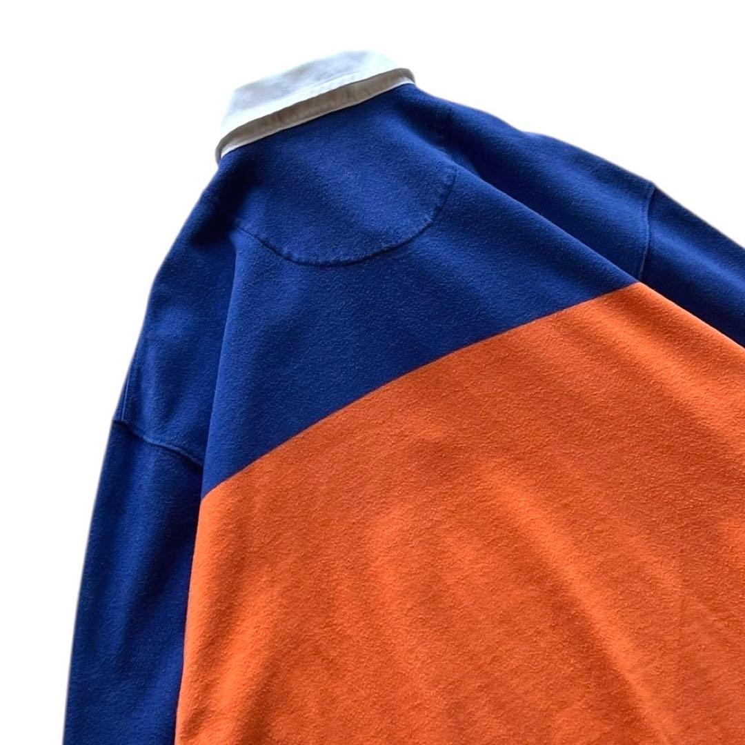 90's Polo Ralph Lauren バイカラー ラガーシャツ/ L