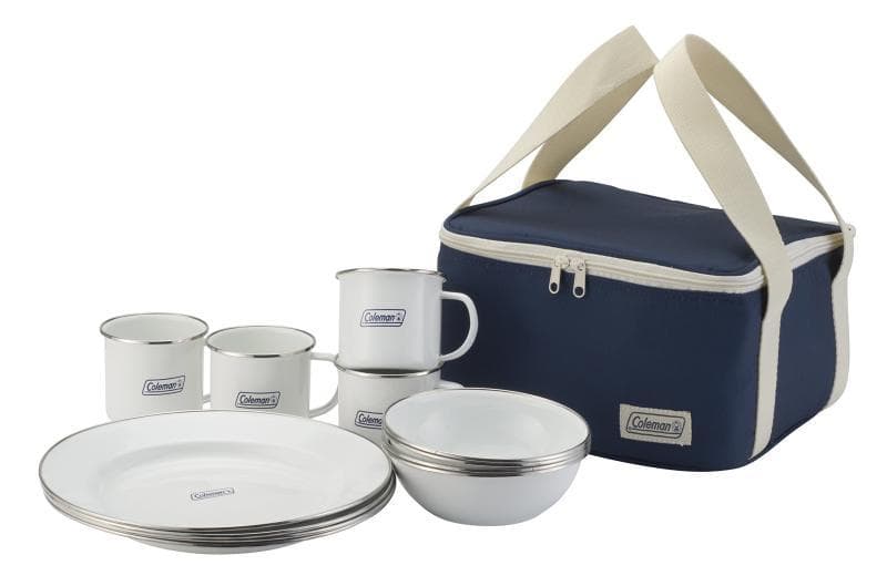 新品 コールマン エナメルディッシュウェアセット 食器セット キャンプ
