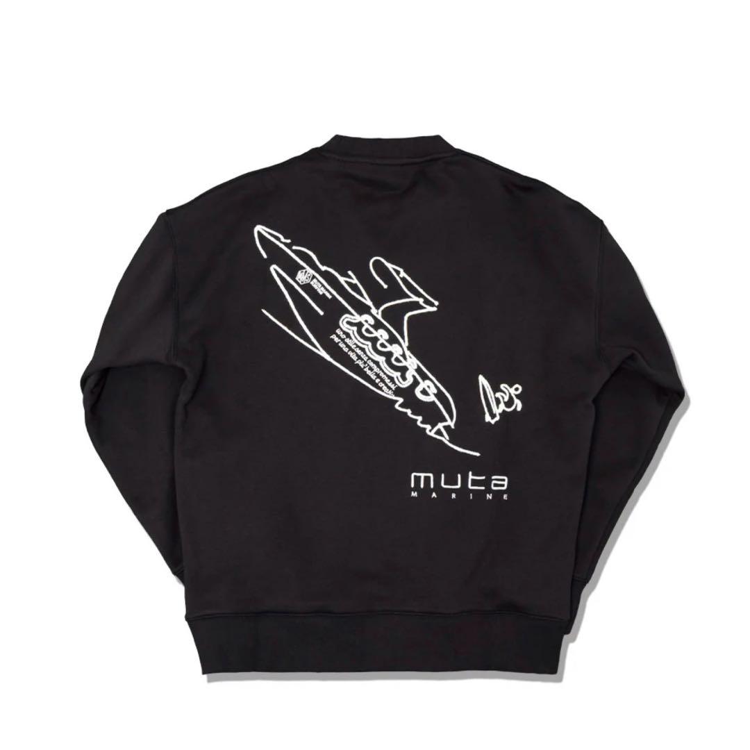 muta MARINEムータマリン☆ BIG クルーネックスウェットBOAT☆黒